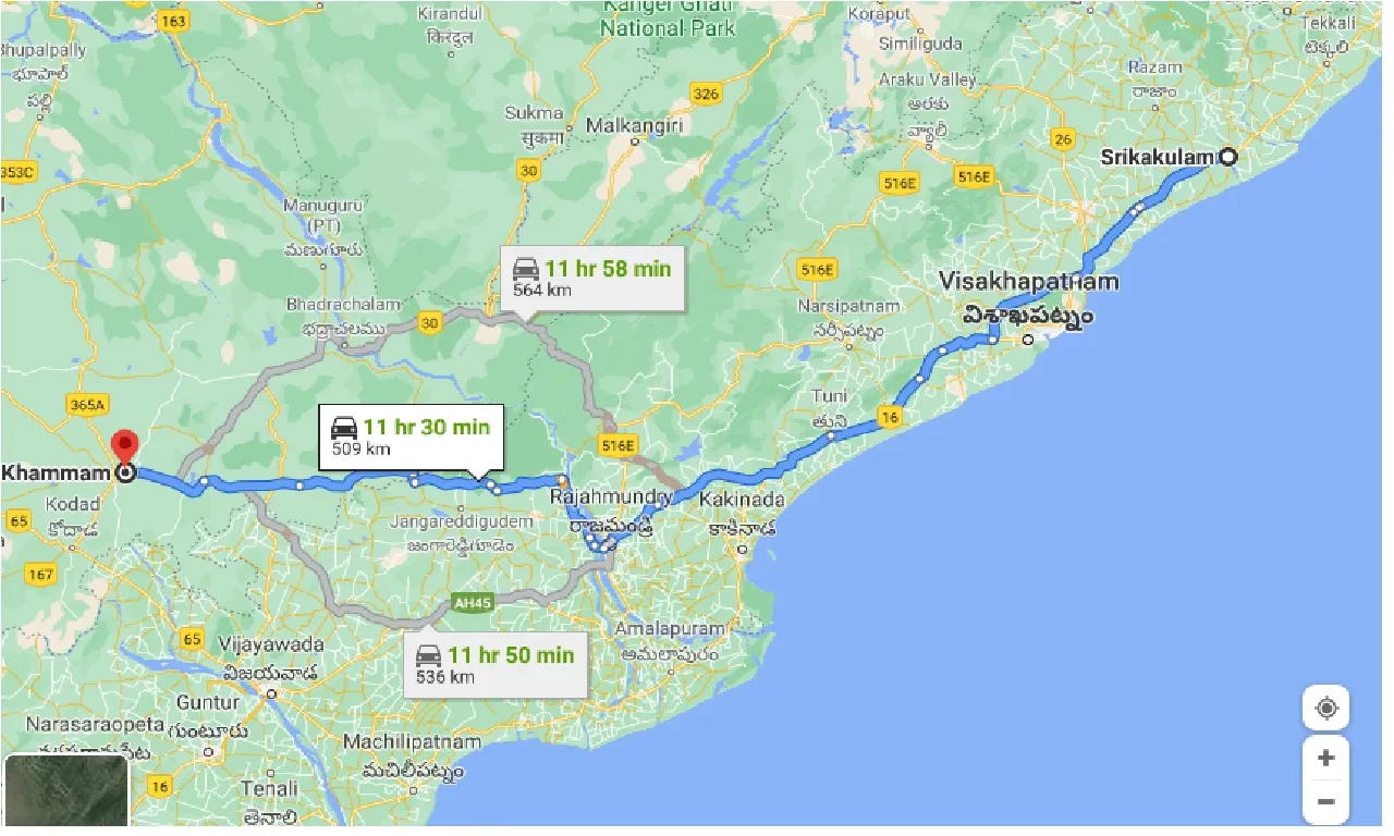 srikakulam-to-khammam-one-way