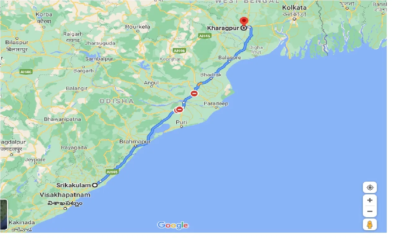 srikakulam-to-kharagpur-taxi