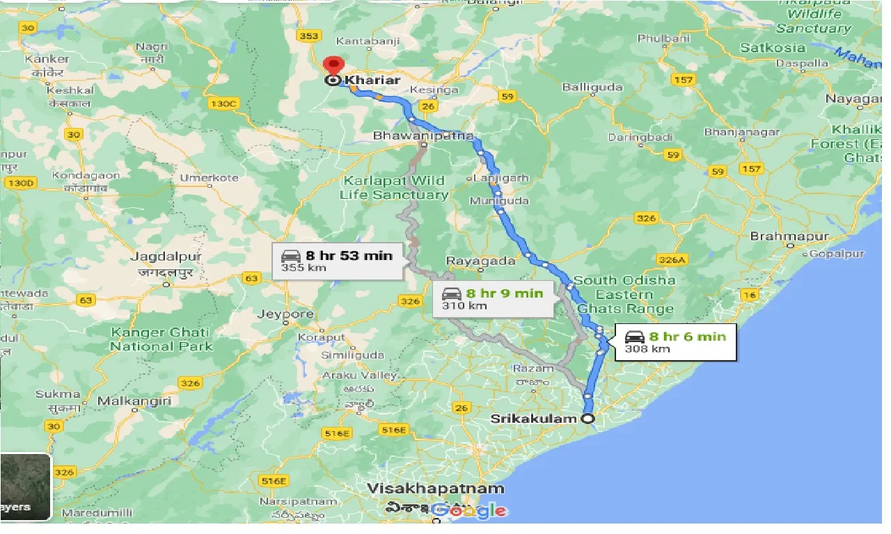 srikakulam-to-khariar-taxi