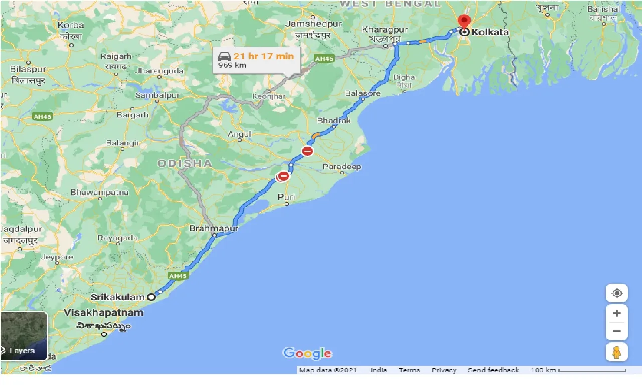 srikakulam-to-kolkata-taxi