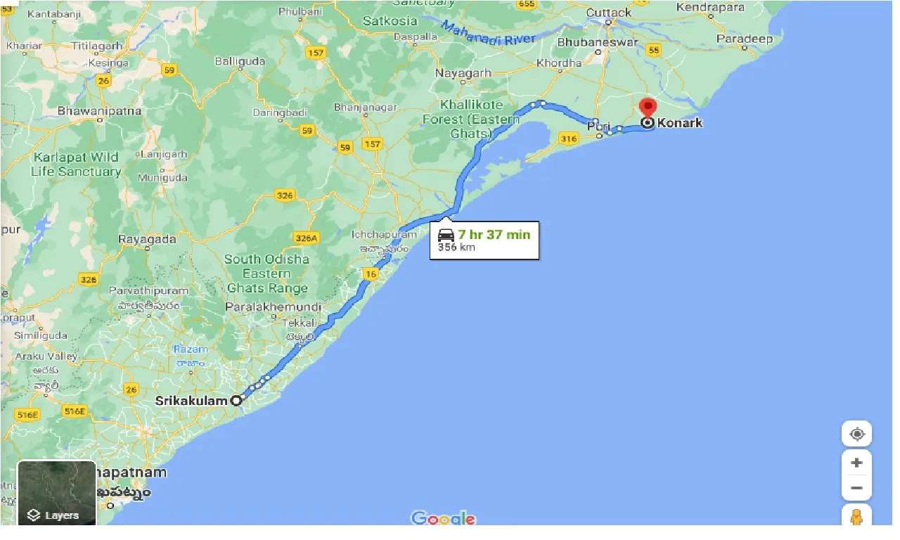 srikakulam-to-konark-taxi