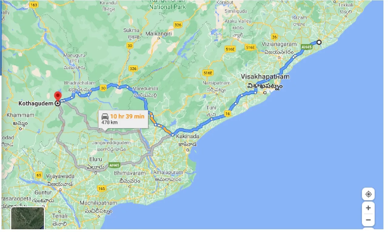 srikakulam-to-kothagudem-taxi