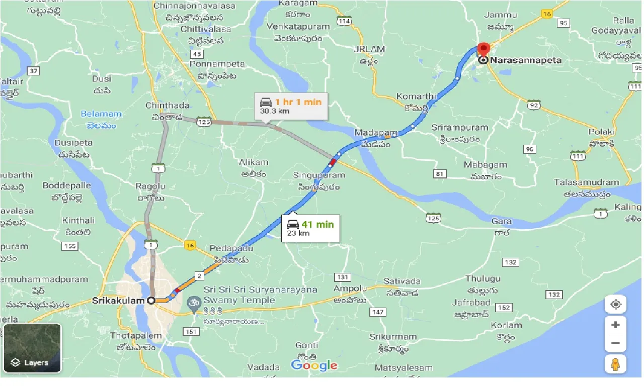 srikakulam-to-narasannapeta-one-way