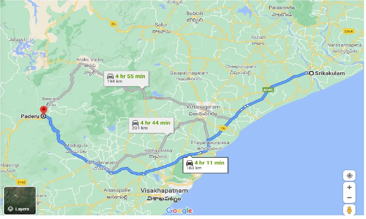 srikakulam-to-paderu-one-way
