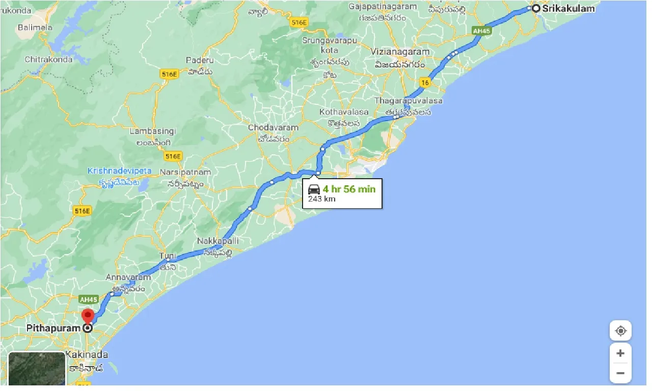 srikakulam-to-pithapuram-taxi