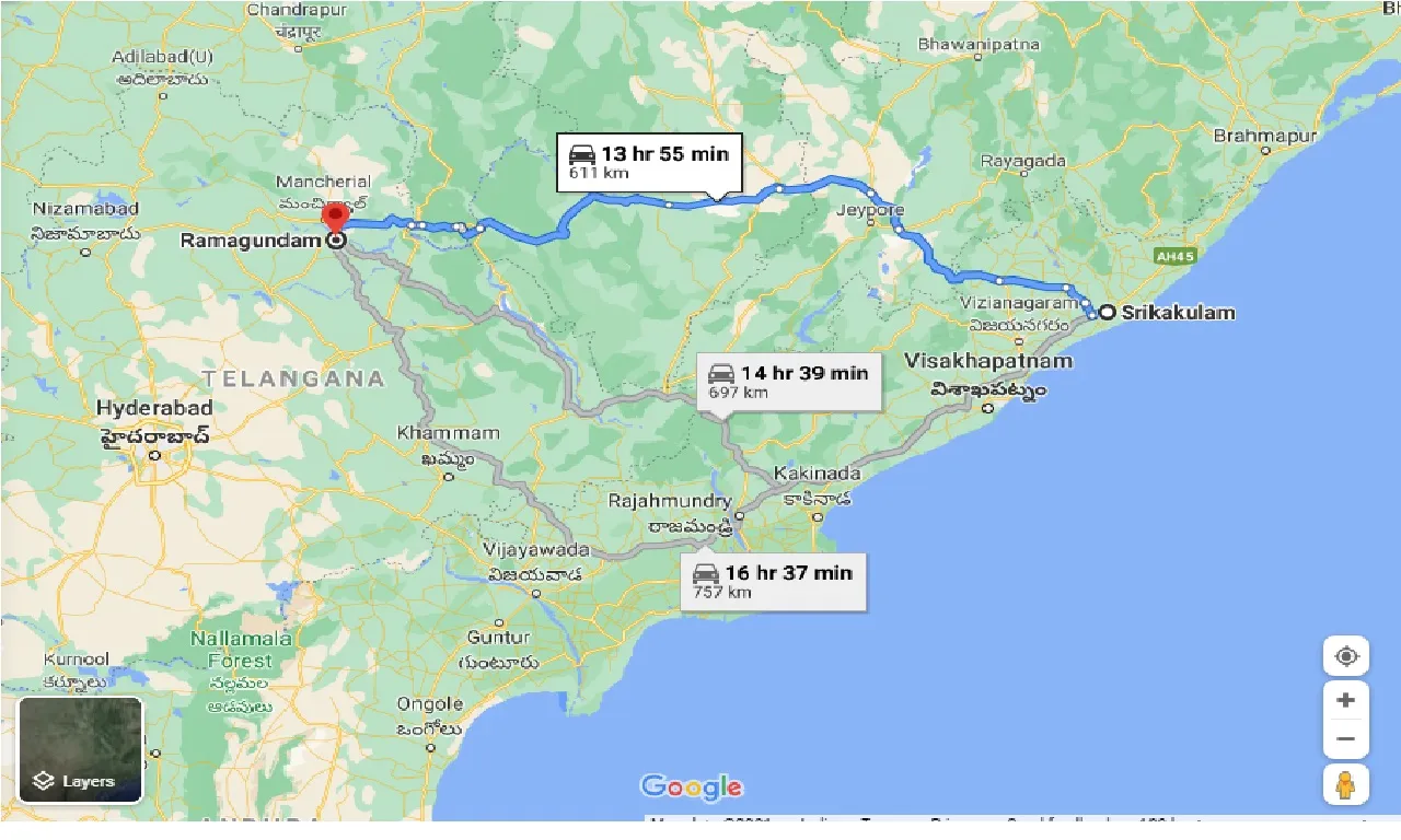 srikakulam-to-ramagundam-taxi