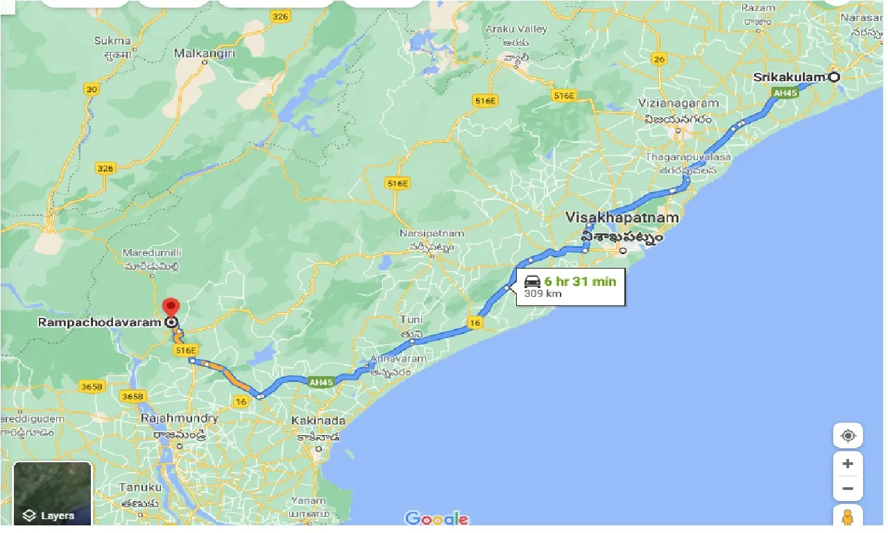 srikakulam-to-rampachodavaram-taxi