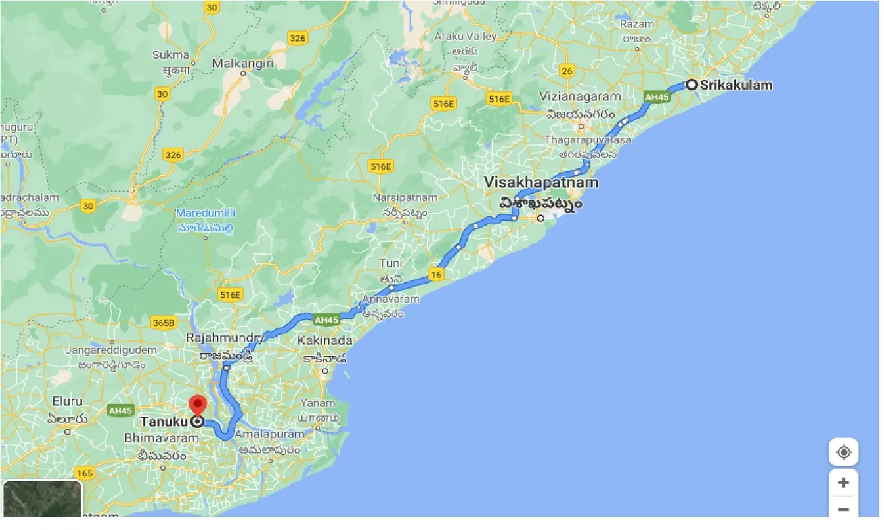 srikakulam-to-tanuku-one-way