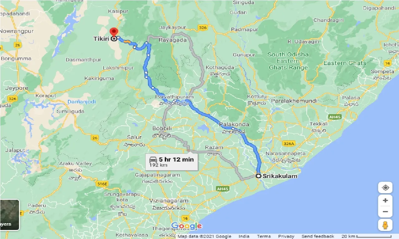 srikakulam-to-tikiri-taxi