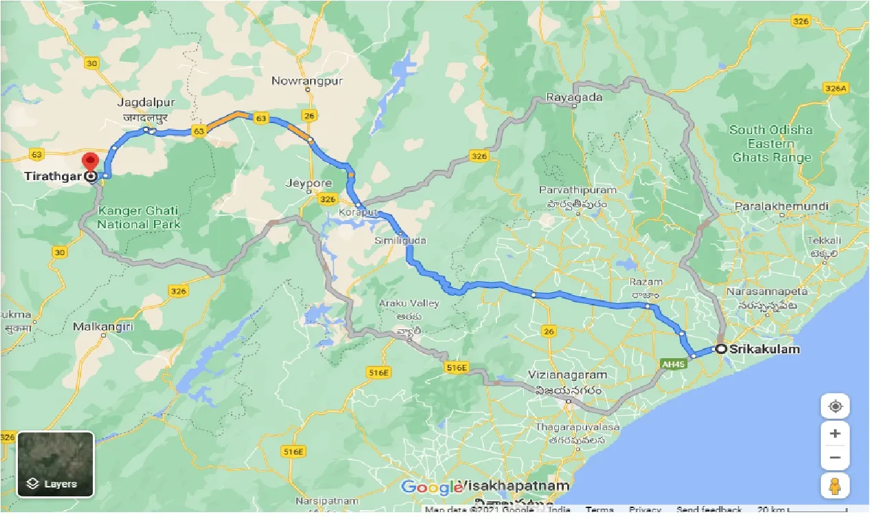 srikakulam-to-tirathgar-taxi