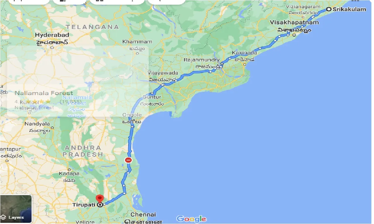 srikakulam-to-tirupati-one-way