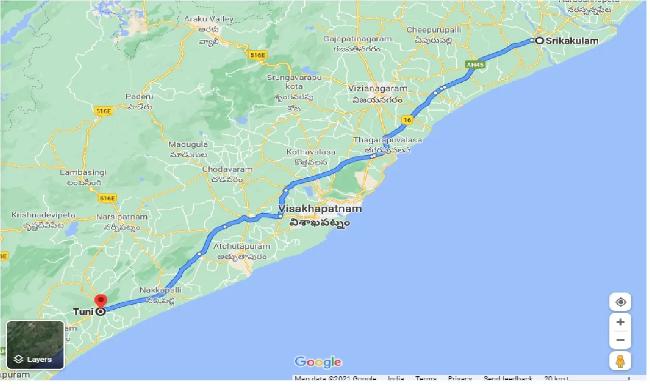 srikakulam-to-tuni-taxi