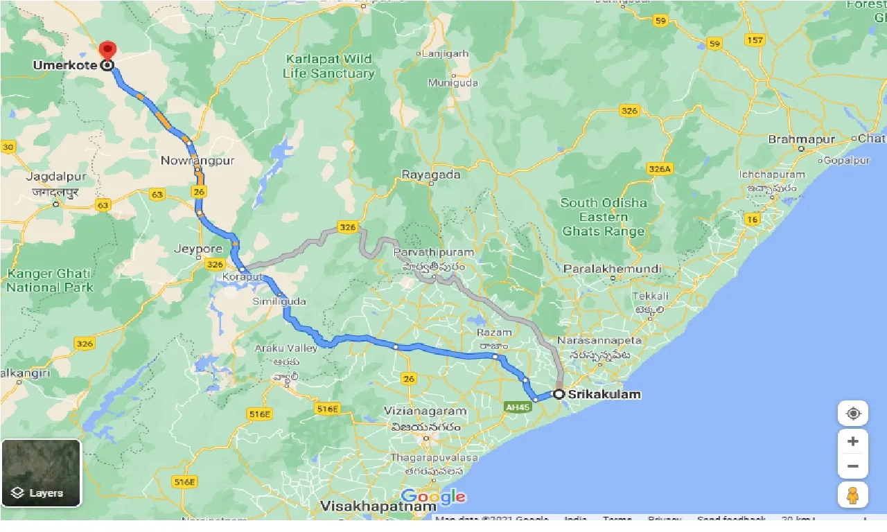 srikakulam-to-umerkote-one-way