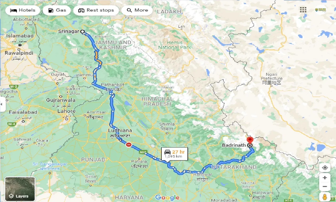srinagar-to-badrinath-taxi