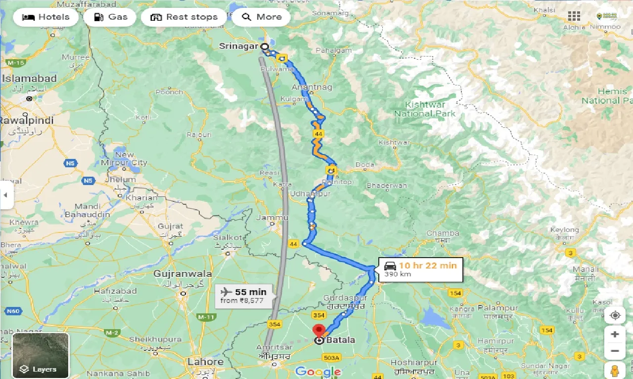 srinagar-to-batala-one-way