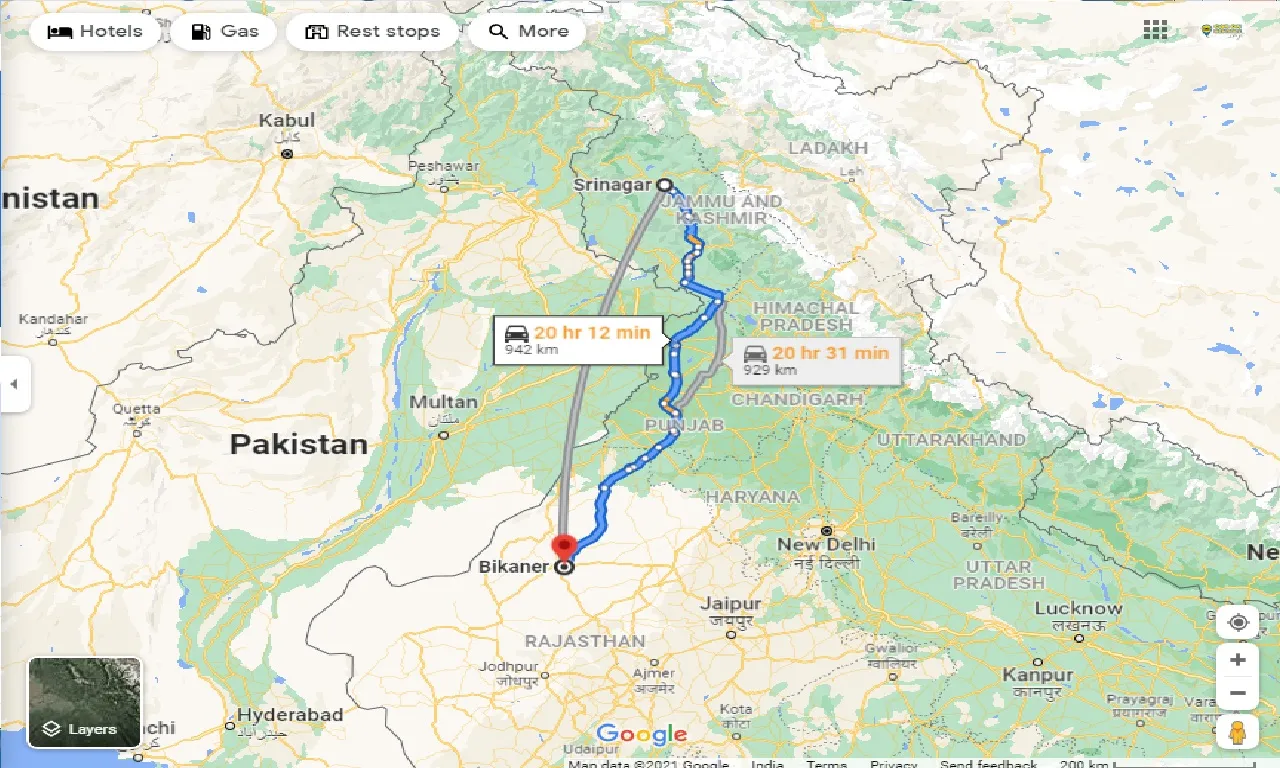 srinagar-to-bikaner-one-way
