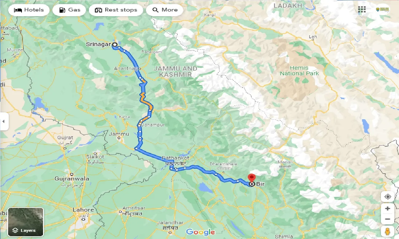 srinagar-to-bir-one-way