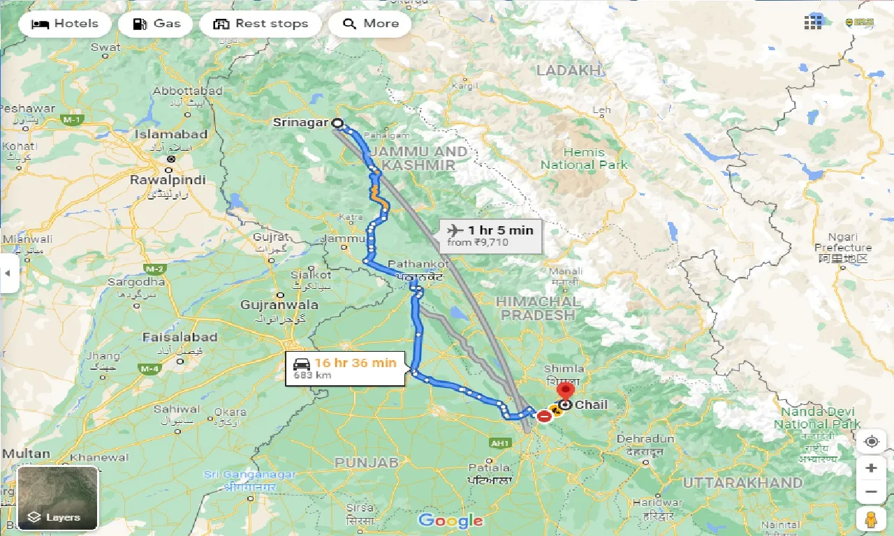 srinagar-to-chail-one-way