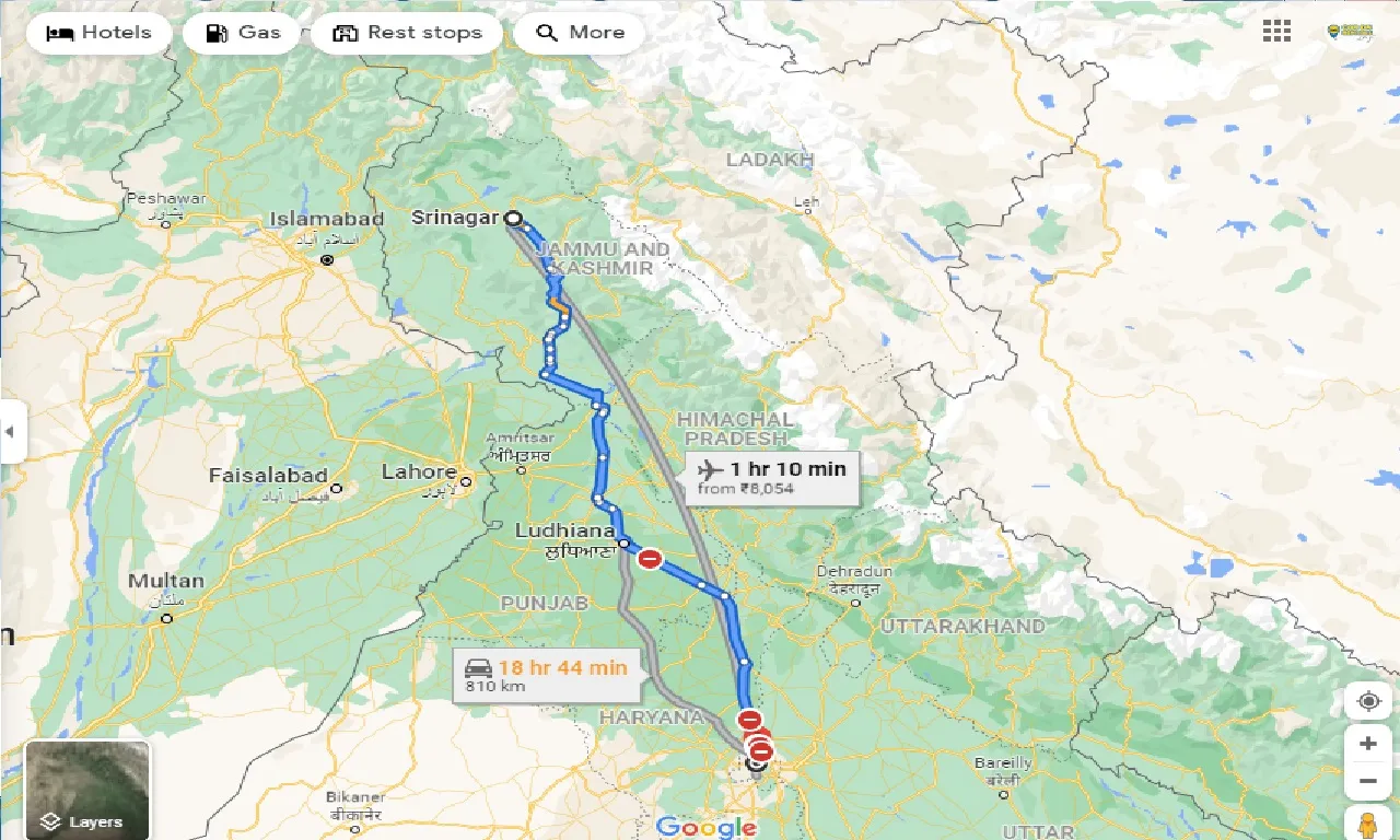 srinagar-to-delhi-one-way