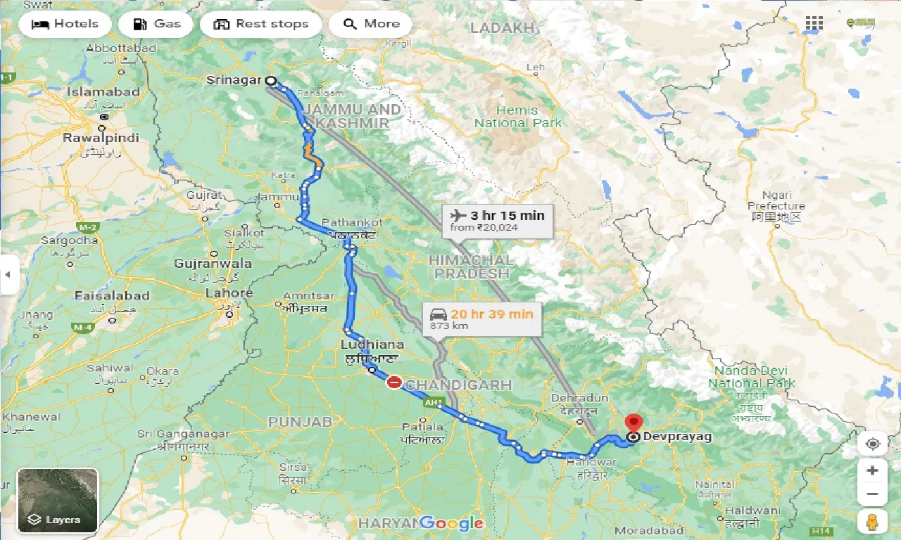 srinagar-to-devprayag-taxi