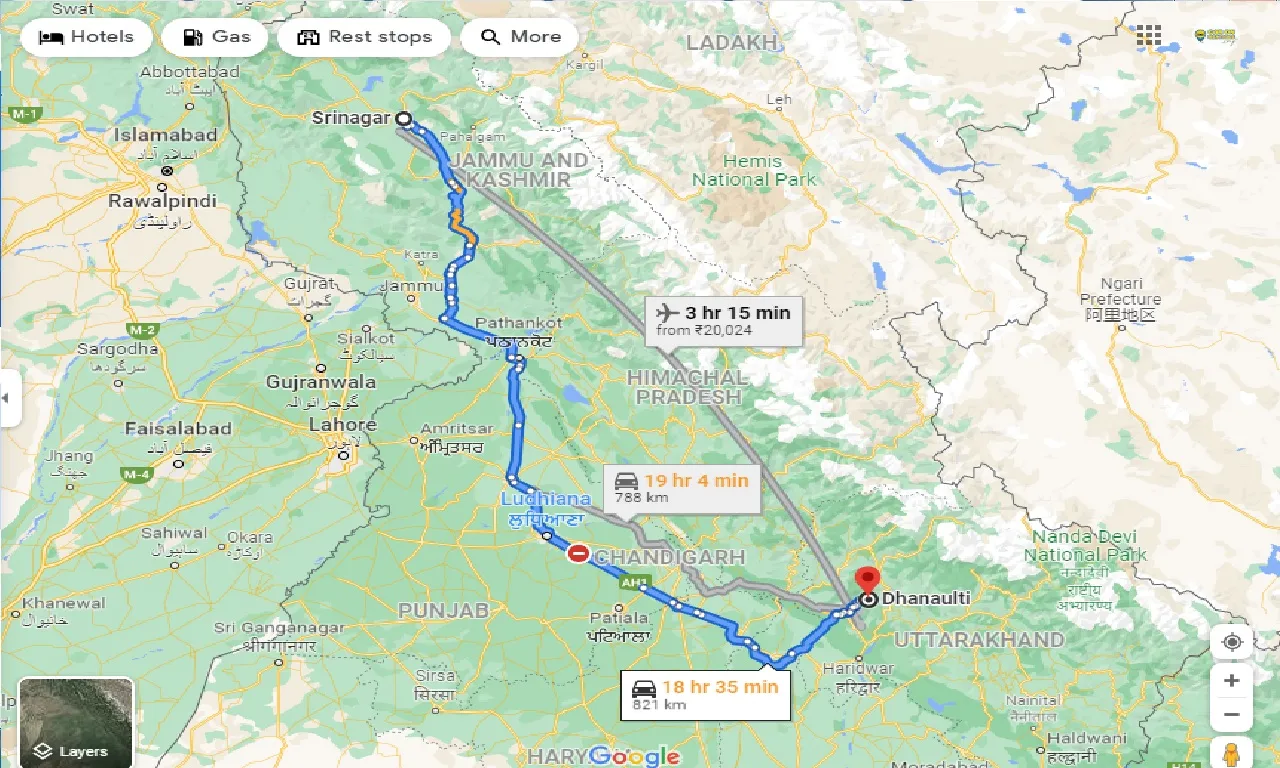 srinagar-to-dhanaulti-taxi