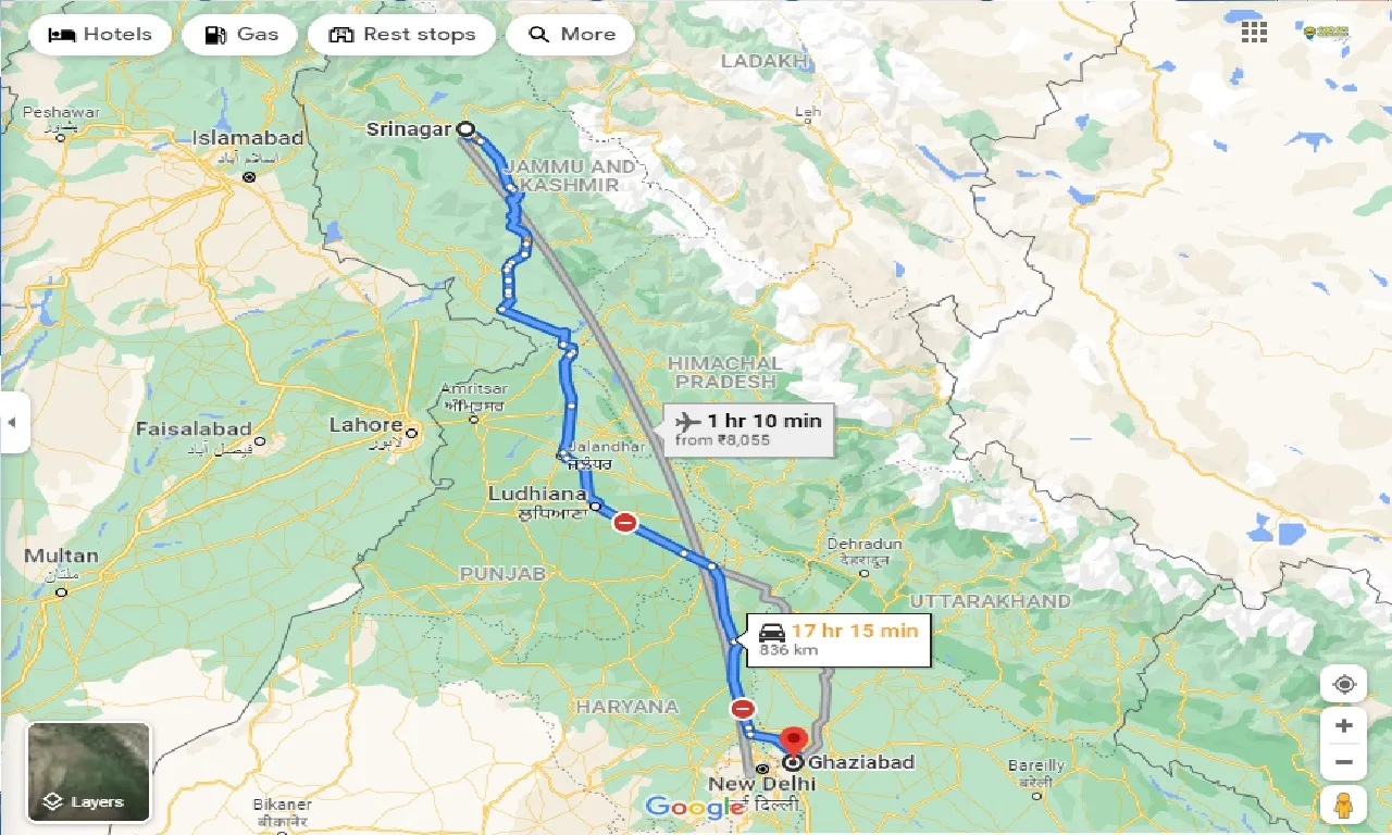 srinagar-to-ghaziabad-one-way