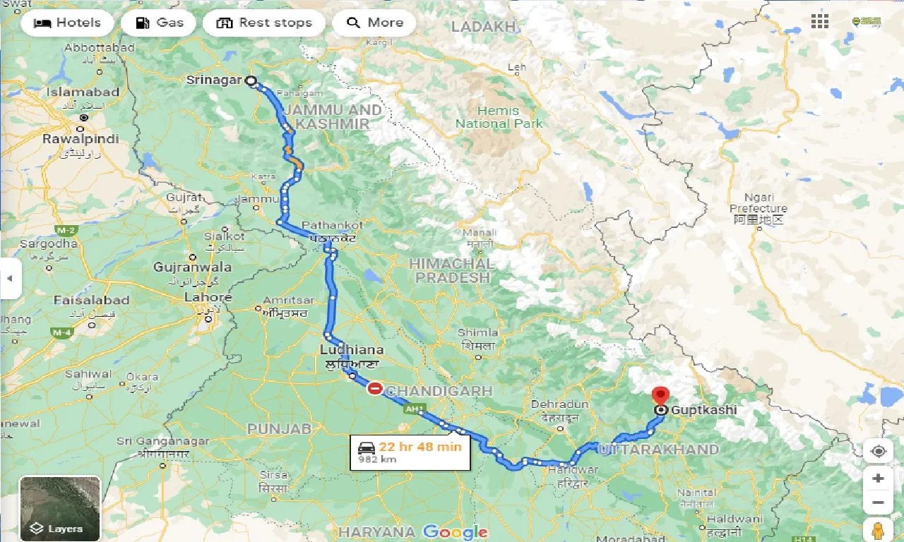 srinagar-to-guptkashi-taxi