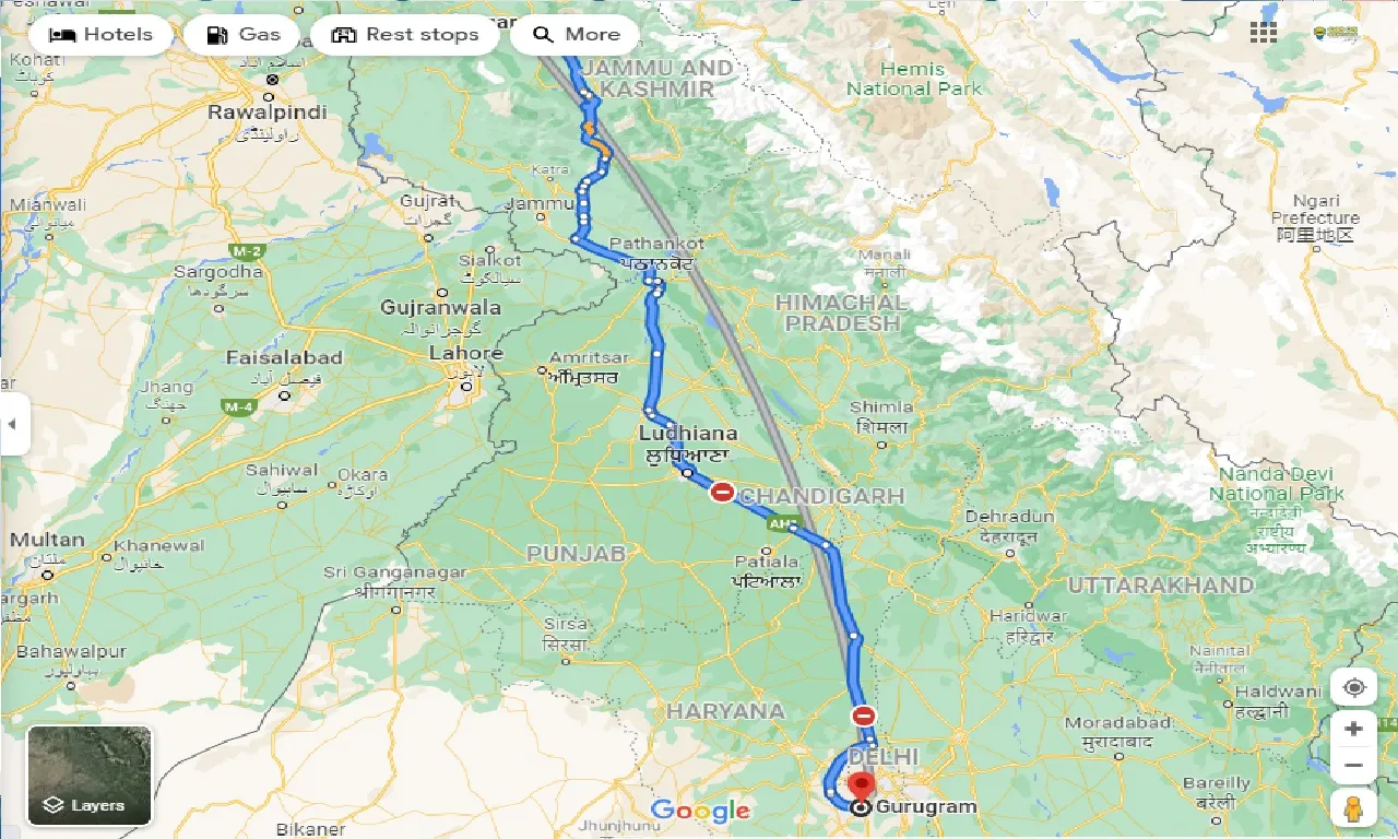 srinagar-to-gurgaon-one-way