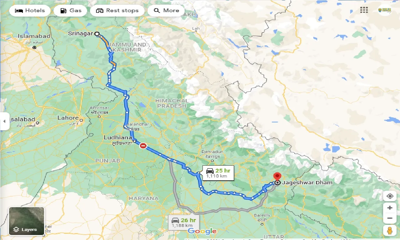 srinagar-to-jageshwar-dham-one-way
