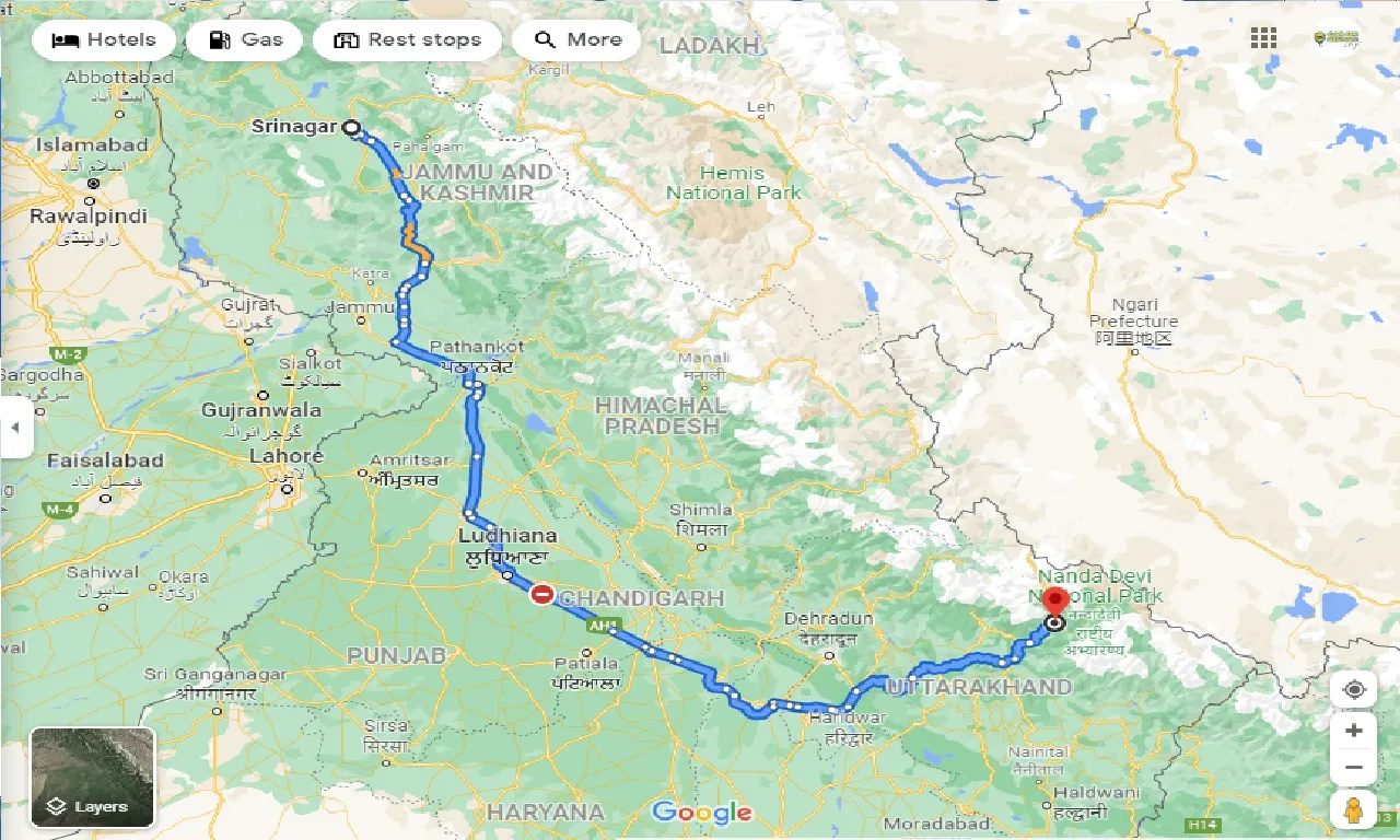 srinagar-to-joshimath-taxi