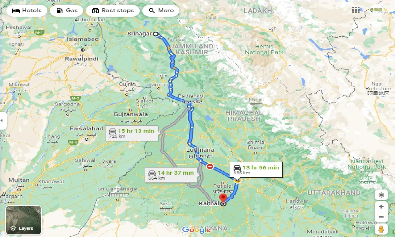 srinagar-to-kaithal-taxi