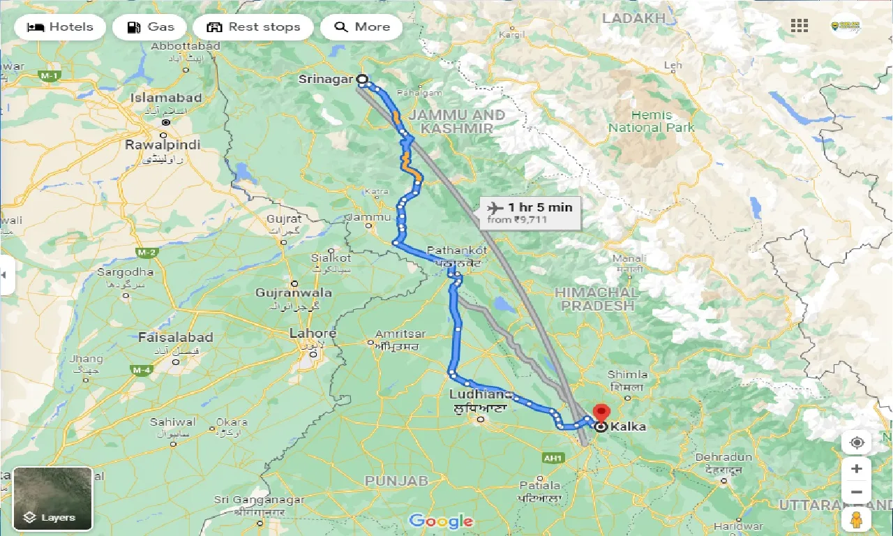 srinagar-to-kalka-taxi