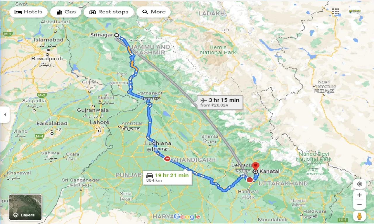 srinagar-to-kanatal-taxi