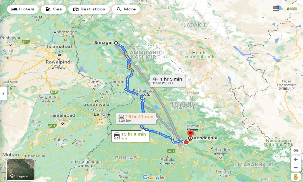 srinagar-to-kandaghat-one-way