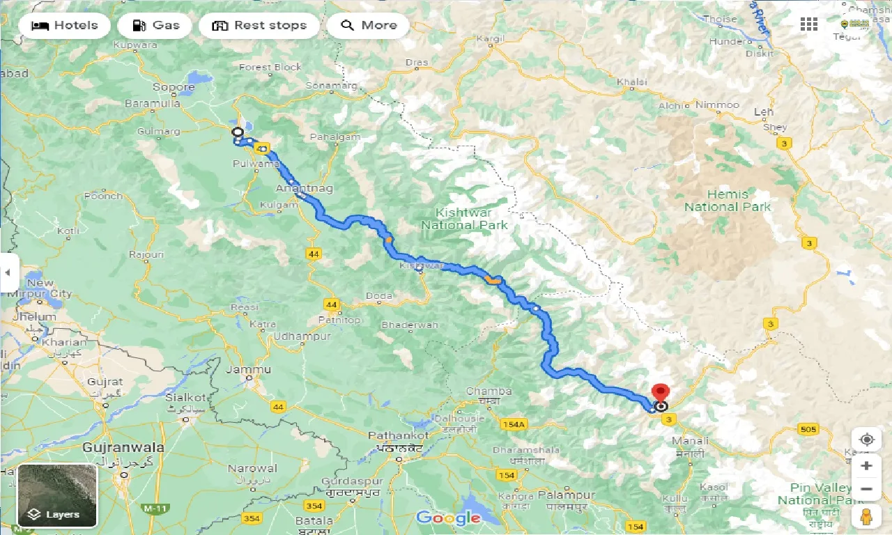 srinagar-to-keylong-one-way