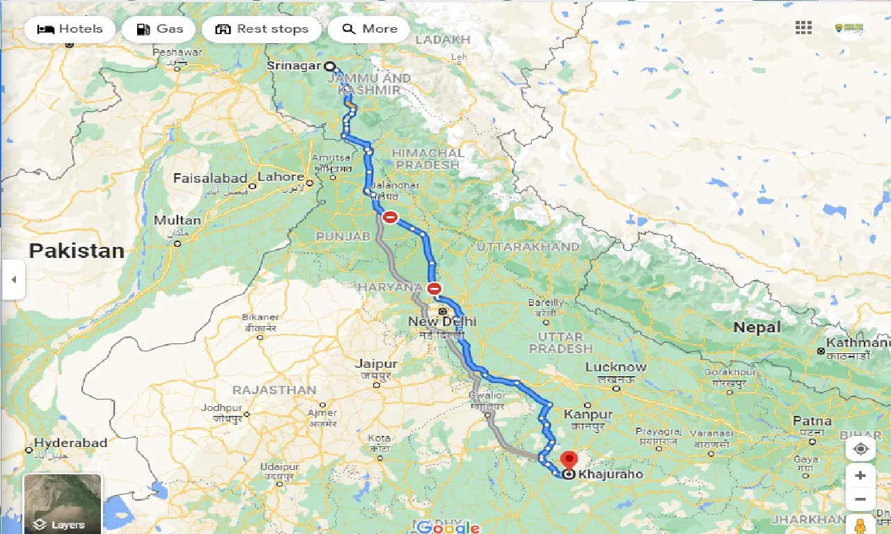 srinagar-to-khajuraho-one-way