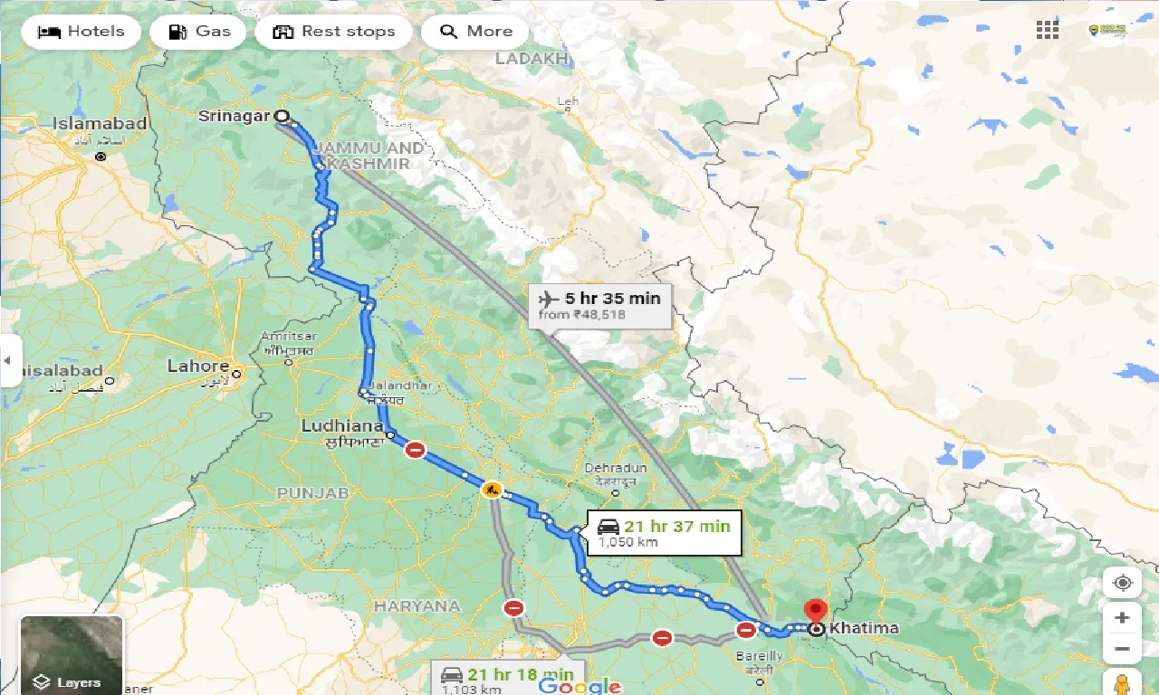 srinagar-to-khatima-one-way