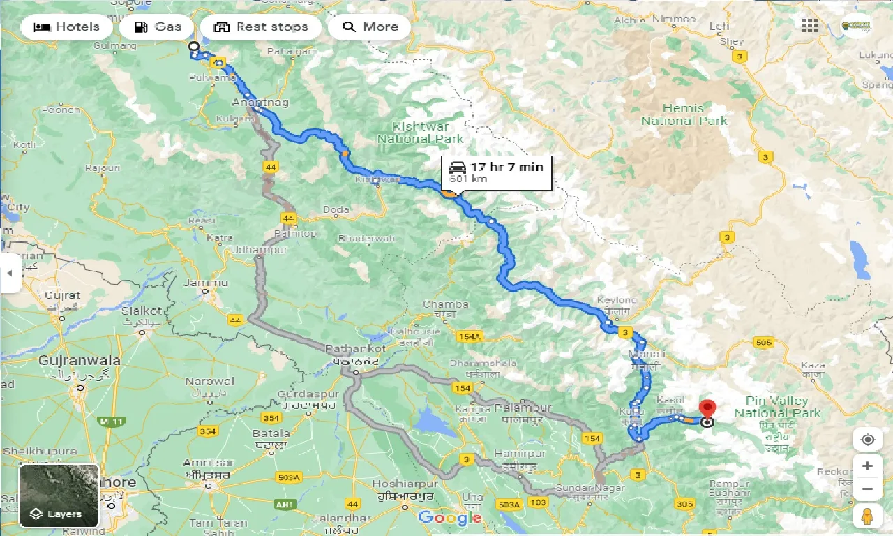 srinagar-to-khir-ganga-taxi