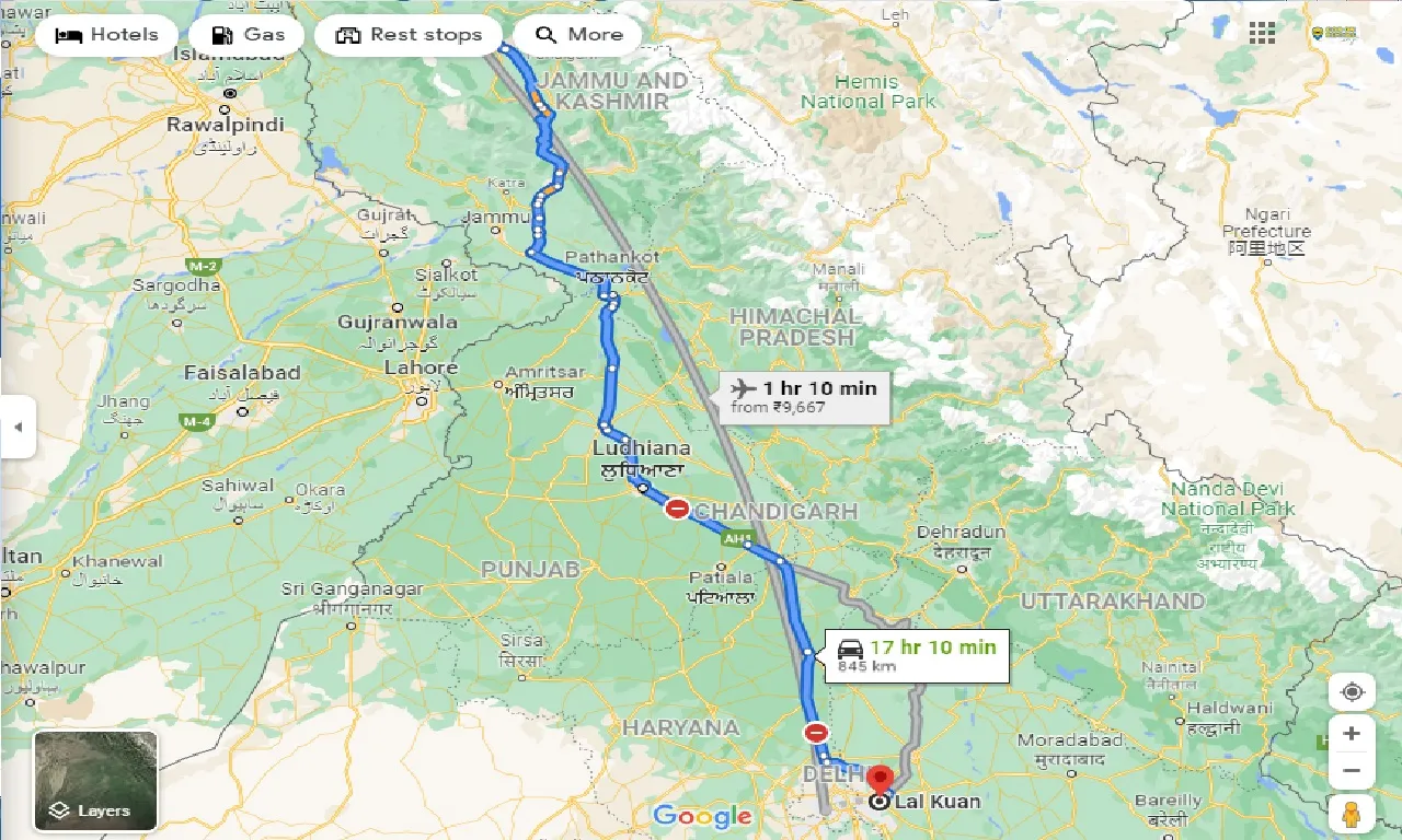srinagar-to-lal-kuan-taxi