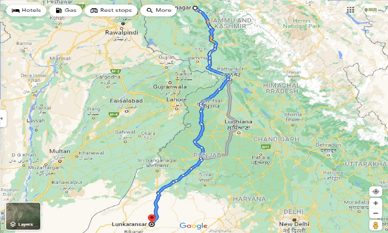 srinagar-to-lunkaransar-one-way