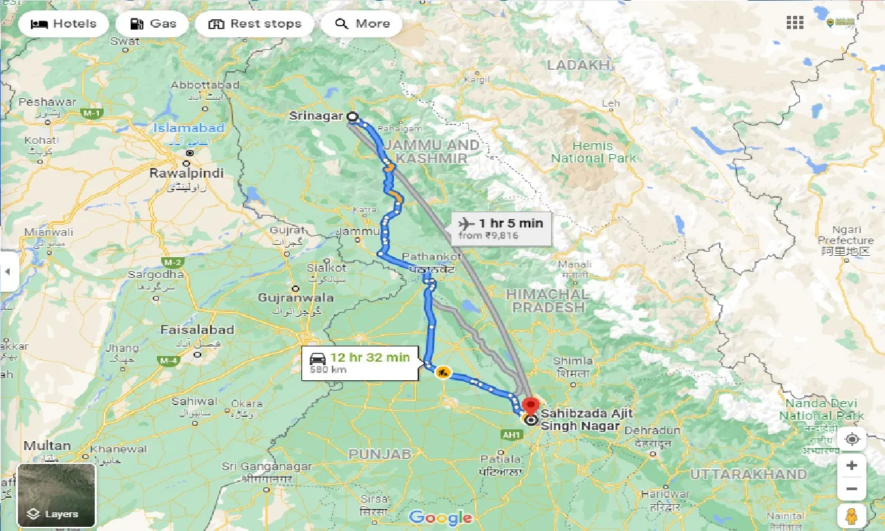srinagar-to-mohali-one-way