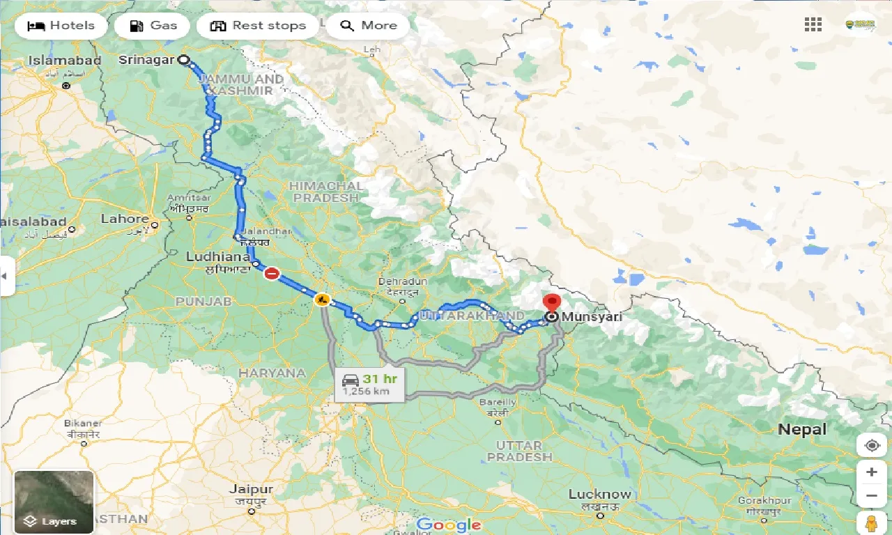 srinagar-to-munsiyari-one-way