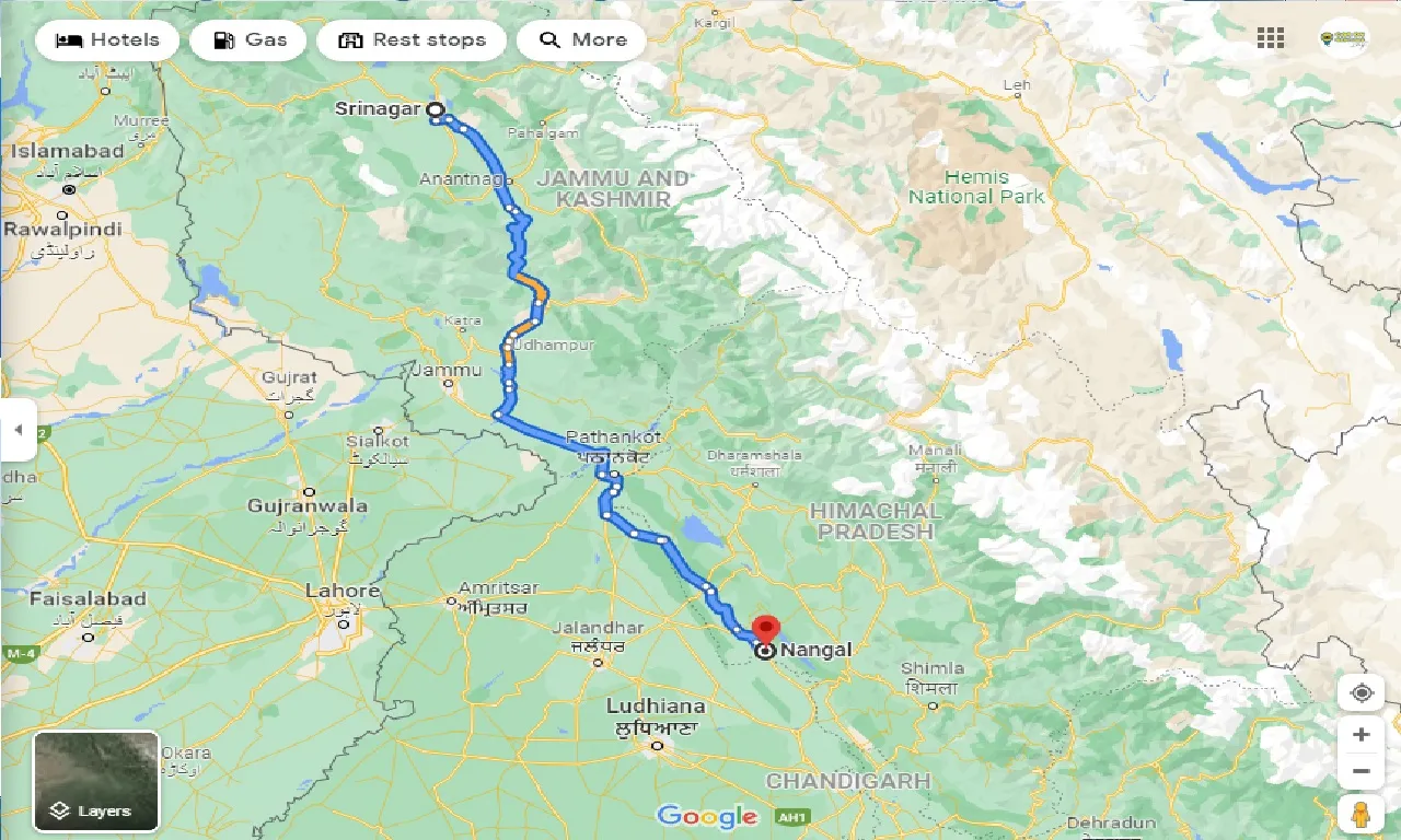 srinagar-to-nangal-one-way