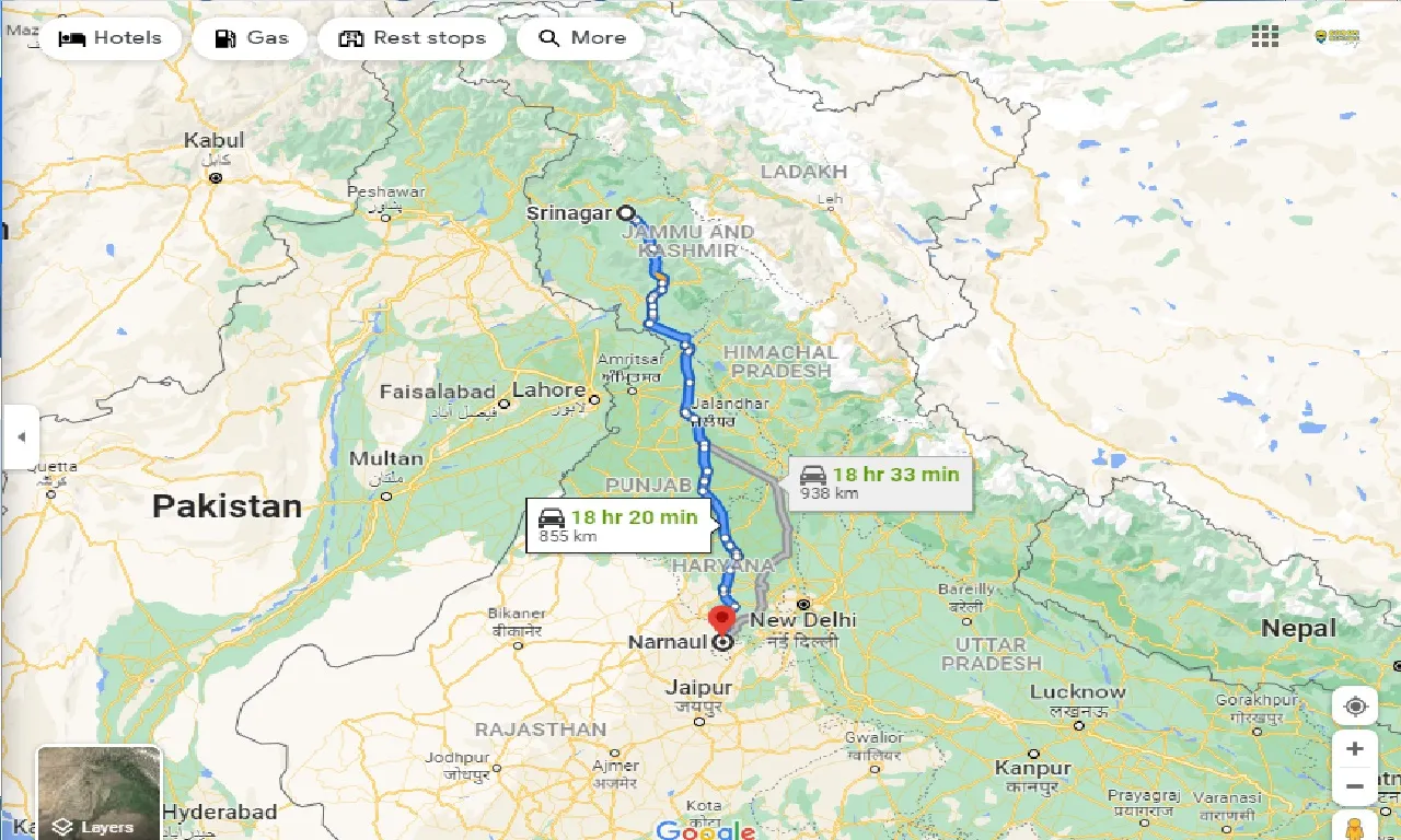 srinagar-to-narnaul-one-way