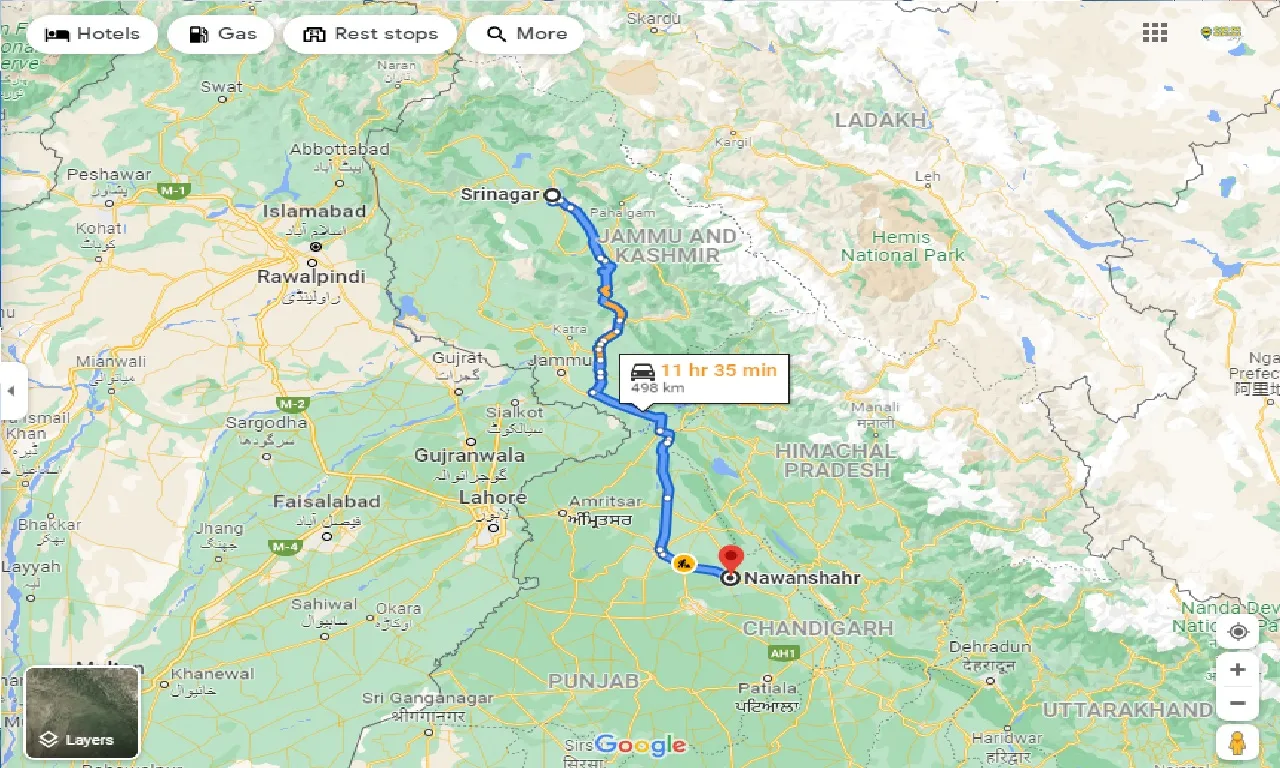 srinagar-to-nawanshahr-one-way