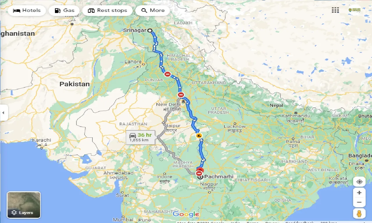 srinagar-to-pachmarhi-one-way