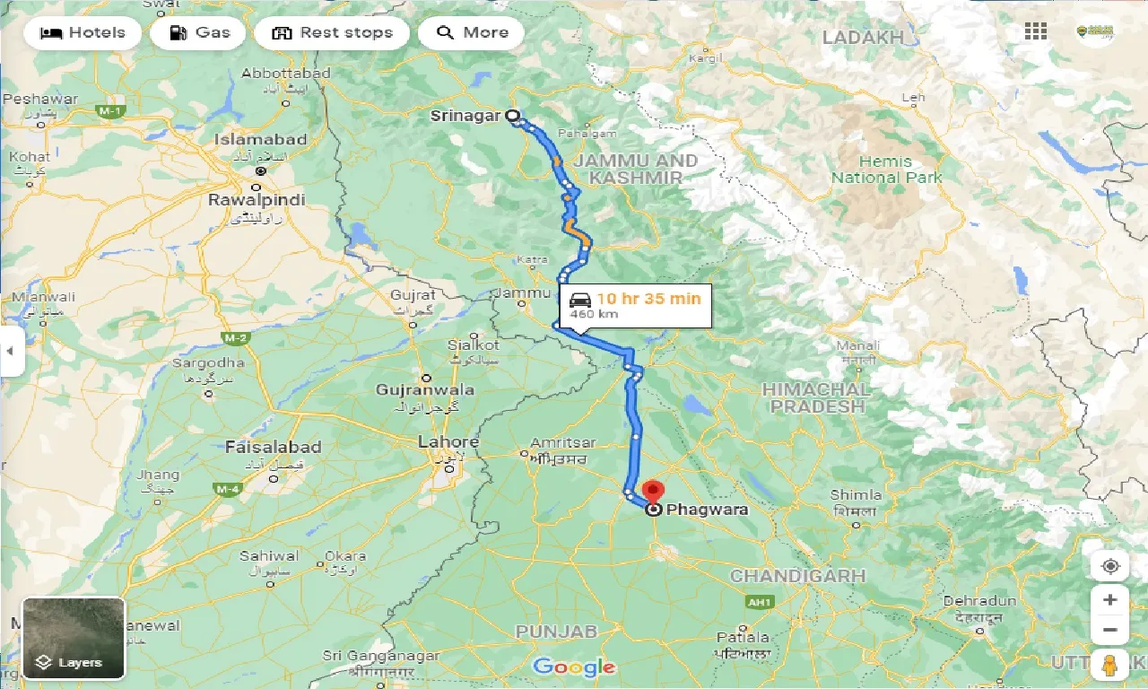 srinagar-to-phagwara-taxi
