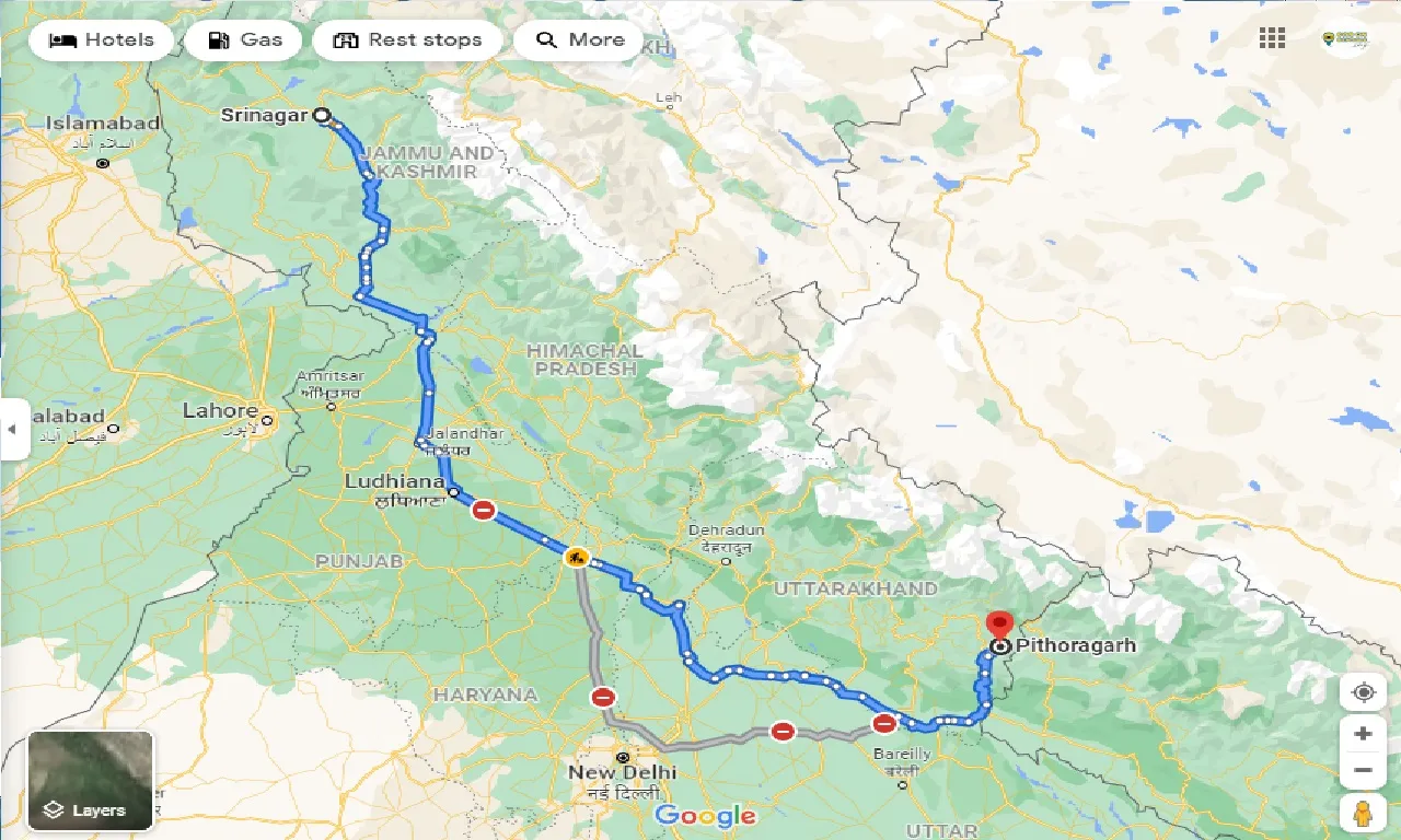 srinagar-to-pithoragarh-one-way