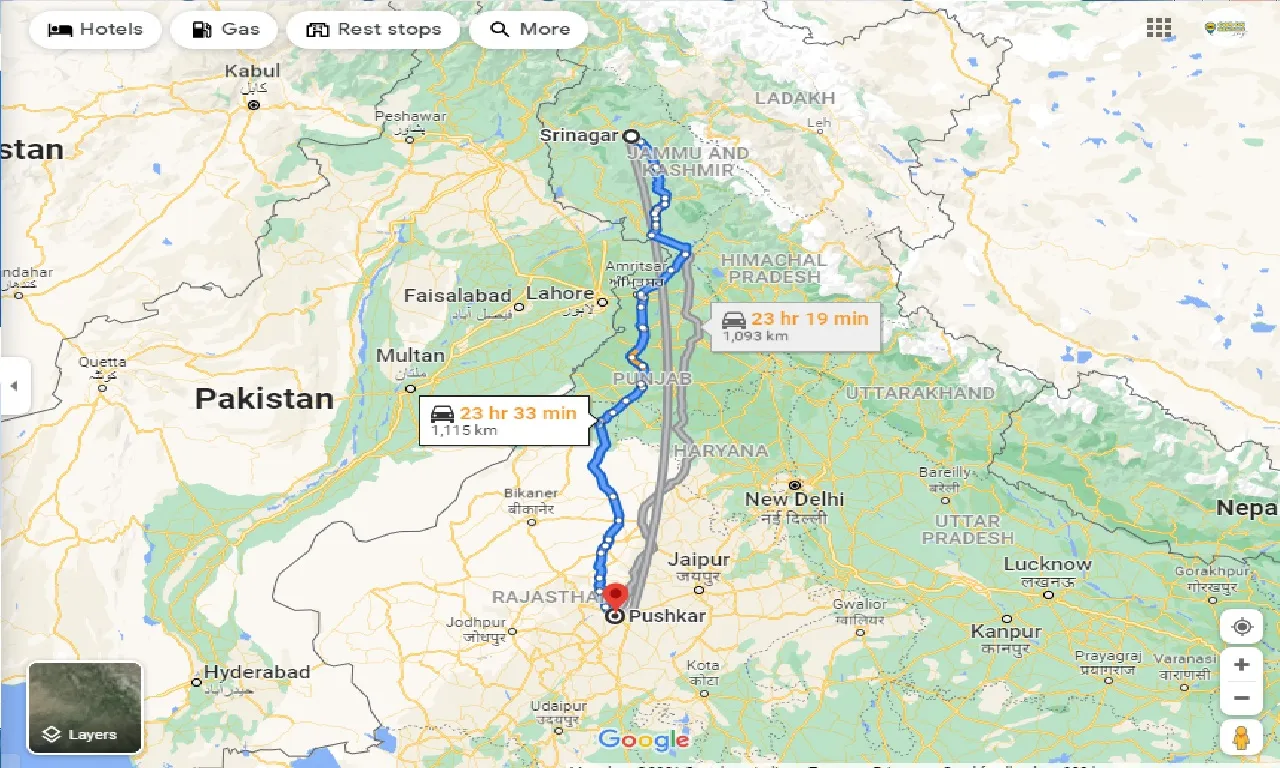 srinagar-to-pushkar-taxi