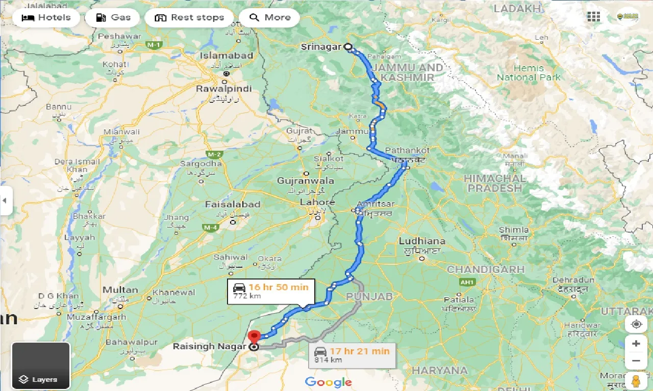 srinagar-to-raisign-nagar-taxi